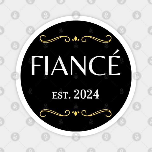 fiance est 2024 Magnet by vaporgraphic